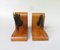 Fish Bookends in Bronze Black & Teak in the style of Walter Bosse, 1950s, Set of 2 6