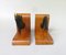 Fish Bookends in Bronze Black & Teak in the style of Walter Bosse, 1950s, Set of 2, Image 6