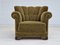 Dänischer Vintage Relax Sessel aus Grünem Stoff, 1950er 21
