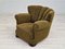 Dänischer Vintage Relax Sessel aus Grünem Stoff, 1950er 8