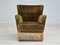 Vintage Danish Chair in Green Velvet, 1950s, Image 1