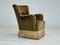 Dänischer Vintage Stuhl aus Grünem Samt, 1950er 2