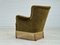 Vintage Danish Chair in Green Velvet, 1950s 9