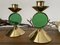 Bougeoirs Vintage en Laiton et Verre Vert par Gunnar Ander pour Ystad Metal, Set de 2 8