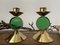 Bougeoirs Vintage en Laiton et Verre Vert par Gunnar Ander pour Ystad Metal, Set de 2 7