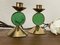 Vintage Candleholders in Brass and Green Glass by Gunnar Ander for Ystad Metal, Set of 2 5