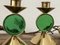 Vintage Candleholders in Brass and Green Glass by Gunnar Ander for Ystad Metal, Set of 2, Image 9