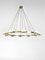 Mid-Century Brass & Opaline Murano Chandelier, 1960s 3