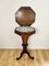 Antique Victorian Burr Walnut Trumpet Worktable, 1860s, Image 3