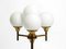 Large Brass Table Lamp with Four Glass Spheres by Kaiser Leuchten, 1960s 5