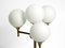 Large Brass Table Lamp with Four Glass Spheres by Kaiser Leuchten, 1960s 15