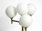 Large Brass Table Lamp with Four Glass Spheres by Kaiser Leuchten, 1960s, Image 15