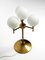 Large Brass Table Lamp with Four Glass Spheres by Kaiser Leuchten, 1960s 4
