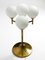Large Brass Table Lamp with Four Glass Spheres by Kaiser Leuchten, 1960s, Image 6