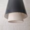 Black and White Pendant Lamps attributed to Lyfa, 1960s, Set of 3 6