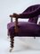 Victorian Barley Twist Rosewood Sofa in Purple Velvet, England, 1900s, Image 4