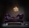 Victorian Barley Twist Rosewood Sofa in Purple Velvet, England, 1900s 2