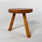 Modernistischer Holzhocker, 1950er 1