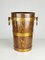 French Oak, Aluminum and Brass Ice Bucket from Geraud Lafitte Ouvrier, 1950s 3