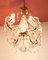 Lámpara de araña francesa de bronce y cristales, años 40, Imagen 3