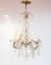 French Chandelier in Bronze and Crystals, 1940s 1