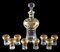 French Model 738 Liqueur Set in Crystal from Saint Louis, 1920s, Set of 9 2