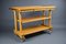 French Wood and Brass Serving Trolley, 1990s 1