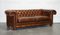 English Hand Dyed Whiskey Brown Leather Chesterfield Club Sofa 1