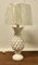 Grande Lampe de Bureau Bulbous Pineapple en Marbre Blanc, 1960s 4