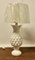 Lámpara de mesa en forma de piña bulbosa grande de mármol blanco, años 60, Imagen 4
