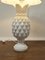 Lámpara de mesa en forma de piña bulbosa grande de mármol blanco, años 60, Imagen 10