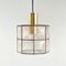 Mid-Century Glass and Brass Ceiling Lamp from Limburg, 1960s, Image 2