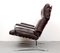 Flat Steel and Leather Lounge Chair, 1970s 8