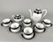 Vintage Porcelain Tea Coffee Service from Zsolney, Hungary, 1960s, Set of 14 1