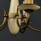 Vintage Beige Glass Chandelier, Italy, 1950s, Image 2