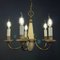 Vintage Beige Glass Chandelier, Italy, 1950s, Image 8