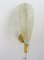 Vintage Wall Lamp Leaf in Murano Glass and Brass, Italy, 1960s 4