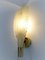 Vintage Wall Lamp Leaf in Murano Glass and Brass, Italy, 1960s 3