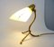 Mid-Century Adjustable Crow Base Table Lamp in Brass, Italy, 1950s 5