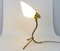 Lámpara de mesa ajustable Mid-Century con base de cuervo de latón, Italia, años 50, Imagen 3