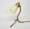 Lampe de Bureau Ajustable Mid-Century avec Base Corbeau en Laiton, Italie, 1950s 1