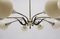8-Light Sputnik Ceiling Lamp in the style of Arteluce, Italy, 1950s, Image 6
