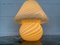 Murano Swirl Mushroom in Gelb Creme, 1970er 4