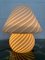 Murano Swirl Mushroom in Gelb Creme, 1970er 2