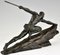 Pierre Le Faguays, Art Deco Athlet mit Speer, 1927, Bronze 3
