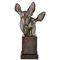 G.H. Laurent, Art Deco Bust of Two Deer, 1930, Bronze 1