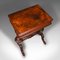 Antique English Ladies Worktable in Burr Walnut, 1850s 7