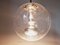 Lámpara colgante Mid-Century de globo de vidrio burbuja atribuida a Glashütte Limburg, Alemania, años 70, Imagen 7