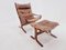 Mid-Century Siesta Lounge Armchair and Footstool by Ingmar Relling for Westnofa, 1960s, Set of 2, Image 13