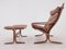 Mid-Century Siesta Lounge Armchair and Footstool by Ingmar Relling for Westnofa, 1960s, Set of 2 3